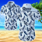 Nfl Los Angeles Rams Trendy Sport Hawaiian Shirt Summer Button Up Shirt For Men Beach Wear Short Sleeve Hawaii Shirt