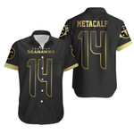 Seattle Seahawks D K Metcalf Black Golden Edition Jersey Inspired Style Hawaiian Shirt