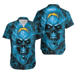 Los Angeles Chargers Nfl Fan Skull Hawaiian Shirt