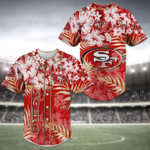 San Francisco 49ers Full Printing Tropical Shirt, San Francisco 49ers NFL Baseball Shirt, NFL 49ers Baseball Jersey - Baseball Jersey LF