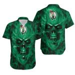 Boston Celtics Nba Fan Skull Hawaiian Shirt