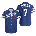 Los Angeles Dodgers Julio Urias 7 2020 Mlb Blue Jersey Inspired Style Hawaiian Shirt