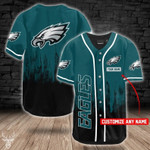 Philadelphia Eagles NFL Midnight Green Baseball Shirt - Baseball Jersey LF