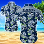 Nfl Seattle Seahawks Hawaiian Shirt Summer Button Up Shirt For Men Beach Wear Short Sleeve Hawaii Shirtens Summer Button