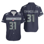 Seattle Seahawks Kam Chancellor Team Color Jersey Inspired Hawaiian Shirt