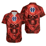 Washington Wizards NBA fan skull Hawaiian Shirt
