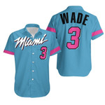 Dwyane Wade Heat 2020 Blue City Edition Jersey Inspired Hawaiian Shirt