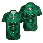Dallas Stars Nhl Fan Skull Hawaiian Shirt