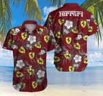 Tlmus Ferrari Hawaii Shirt Summer Button Up Shirt For Men Beach Wear Short Sleeve Hawaii Shirt