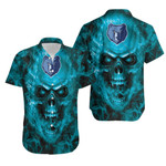 Memphis Grizzlies Nba Fan Skull Hawaiian Shirt