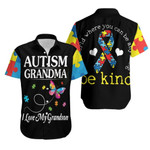 Autism Grandma I Love My Grandson Colorful Butterfly Hawaiian Shirt