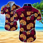 Miami Heat Hawaiian Shirt Summer Button Up Shirt For Men Beach Wear Short Sleeve Hawaii Shirt