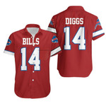 Buffalo Bills Stefon Diggs 14 Red jersey inspired style Hawaiian Shirt