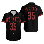 Rockets Christian Wood 2020-21 Earned Edition Black Jersey Hawaiian Shirt