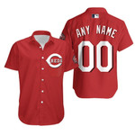 Personalized Cincinnati Reds Any Name 00 Majestic 2020 Team Red Jersey Inspired Style Hawaiian Shirt