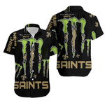Monster Energy Logo For Lovers New Orleans Saints Hawaiian Shirt