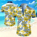 Marquette Golden Eagles Hawaiian Shirt Summer Button Up Shirt For Men Beach Wear Short Sleeve Hawaii Shirt