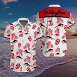 The Rolling Stones Rock Band Floral Hawaiian Shirt White Men Women Beach Wear Short Sleeve Hawaii Shirt