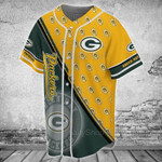 Green Bay Packers Full Printing Shirt, Green Bay Packers NFL Baseball Shirt, NFL Packers Baseball Jersey - Baseball Jersey LF