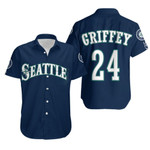 Seattle Mariners 24 Griffey Jersey Inspired Hawaiian Shirt