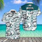 Philadelphia Eagles Football Hawaiian Shirt Summer Button Up Shirt For Men Beach Wear Short Sleeve Hawaii Shirt