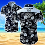 Nba Brooklyn Nets Hawaiian Shirt Summer Button Up Shirt For Men Beach Wear Short Sleeve Hawaii Shirt