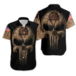 Camouflage Skull Colorado Rockies American Flag Hawaiian Shirt