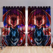  Dragon And Wolf Thermal Grommet Window Curtains
