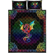Loving Dragon Mandala Quilt Bedding Set NM150401-Quilt-NM-Queen-Vibe Cosy™