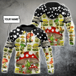 Customize Name Mushroom Hippie3D All Over Printed Unisex Shirts