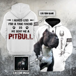 Pitbull 3D Custom Name and Picture of Dog  True Friend Personalized Gift XT VP18022101