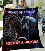Dragon heart of a wolf, soul of a dragon quilt XT