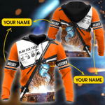 Personalized Welder Yelling all over Unisex 3D Hoodie All Over Print 25022111.CXT Custom Name XT