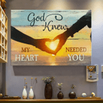 God Knew my Heart needed You Jesus Landscape Canvas Print Wall Art