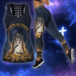 Jesus Christ I Can Do All Things Through Christ Who Strengthens Me 3D Printed Combo Legging and Tanktop for Women