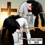 Premium Christian Jesus Personalized Name 3D Printed Unisex Shirts