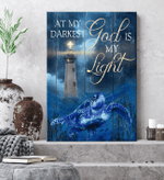 God is my light Christian Jesus Portrait Canvas Print Wall Art