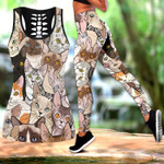 Cat Lover combo outfit legging + hollow tank for women PL
