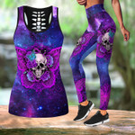 Skull Galaxy Buttefly tanktop & legging outfit for women TR190402 - Amaze Style™-Apparel
