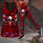 Love Skull 3d all over printed tanktop & legging outfit for women QB05312002