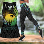 New zealand aotearoa silver fern twist moonlight combo outfit Legging + Tank for women