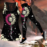 Sun flower Love Skull tanktop & legging camo hunting outfit for women QB05162002 - Amaze Style™-Apparel
