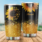 I'm A Happy Sunflower Personalized Stainless Steel Tumbler 20 Oz SU210304 - Amaze Style™-Tumbler