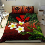 Kanaka Maoli Polynesian Plumeria Banana Leaves Hawaiian Bedding Set SU120606
