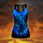 Royal Blue Phoenix Tattoo 3D All Over Printed Tank by SUN AM250502 - Amaze Style™-Apparel