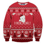 Ho! Ho! Hodor! Unisex Wool Sweater