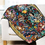 Enchanted Tales Stained Glass Quilt Blanket