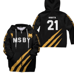 Personalized MSBY Black Jackals Kids Unisex Zipped Hoodie