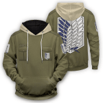 Personalized New Survey Corps Uniform Unisex Pullover Hoodie
