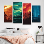 The Force Awakens 4 Piece Canvas